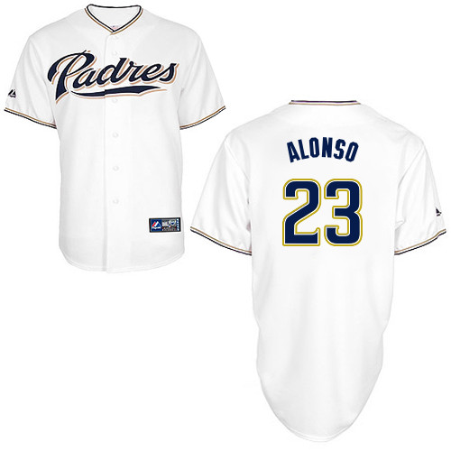 Yonder Alonso #23 Youth Baseball Jersey-San Diego Padres Authentic Home White Cool Base MLB Jersey